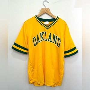 Match Kids Oakland Yellow & Green V‑Neck Jersey